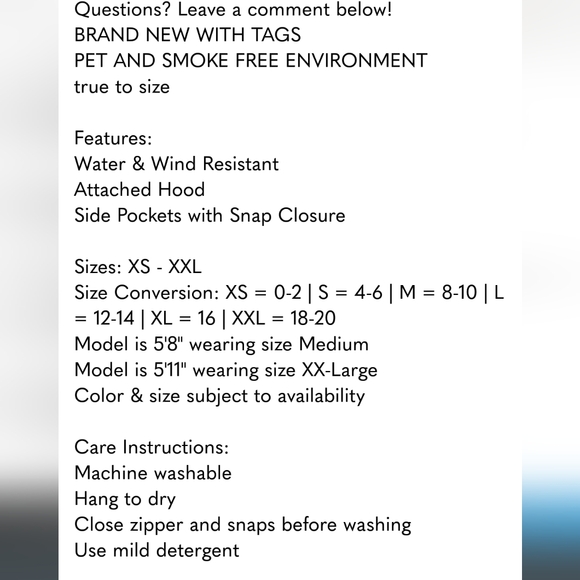 Hunter Ladies' water-resistant cotton smock jacket nwt - Picture 9 of 9